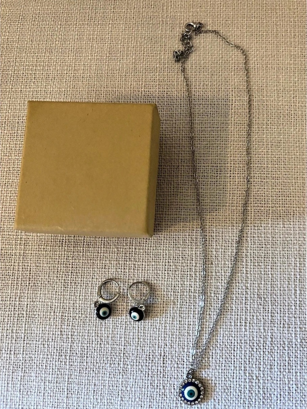 Evil Eye neckless and earing set